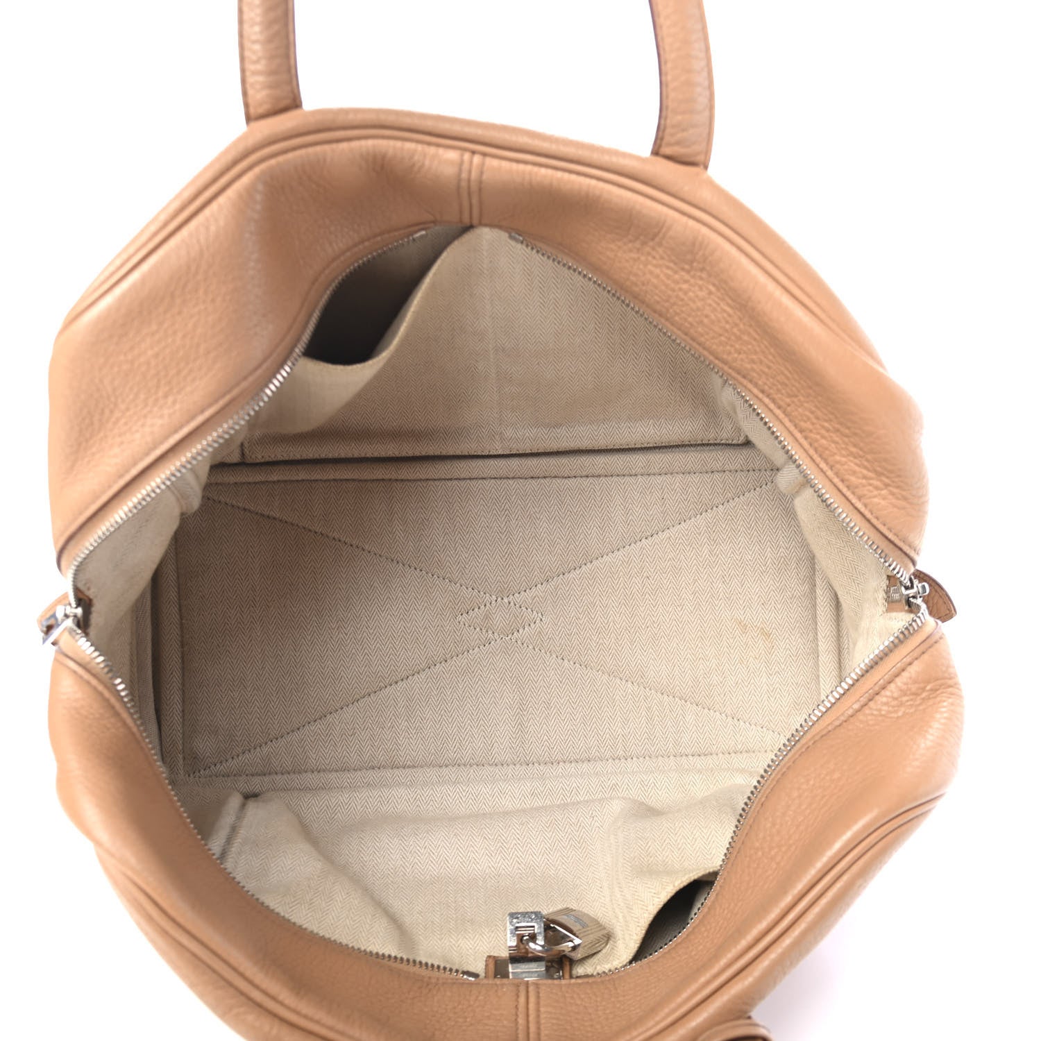 Hermes Taurillon Clemence Victoria II 35 Biscuit 4 of 9
