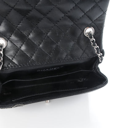 Chanel Lambskin Studded Camellia Embroidered Mini Rectangular Flap Black 5 of 13