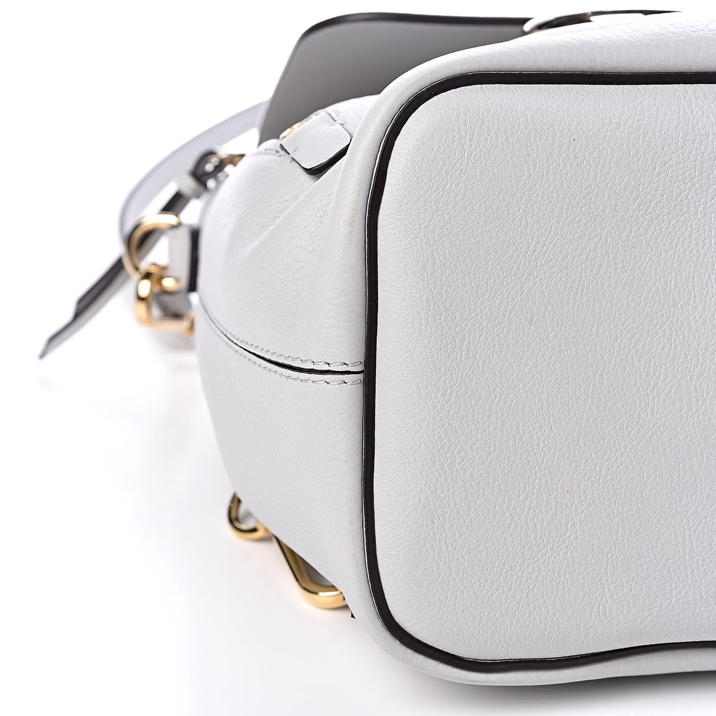 Suede Calfskin Small Faye Backpack Airy Grey