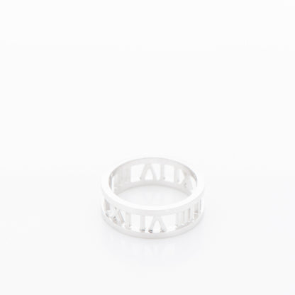 Tiffany 18K White Gold Atlas Open Ring 7.25 3 of 4