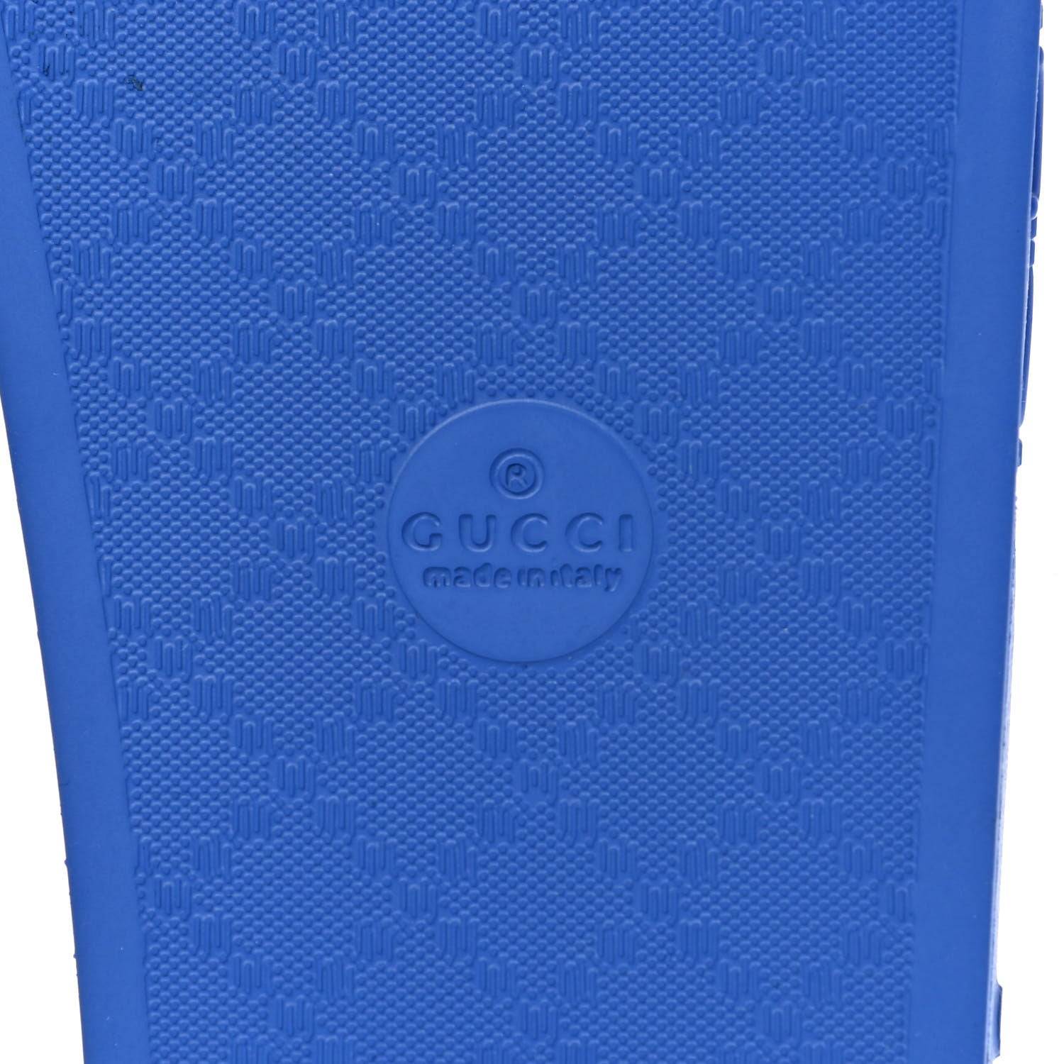 Gucci Rubber GG Monogram Mens Slide Sandals 8 Bright Splash 6 of 9