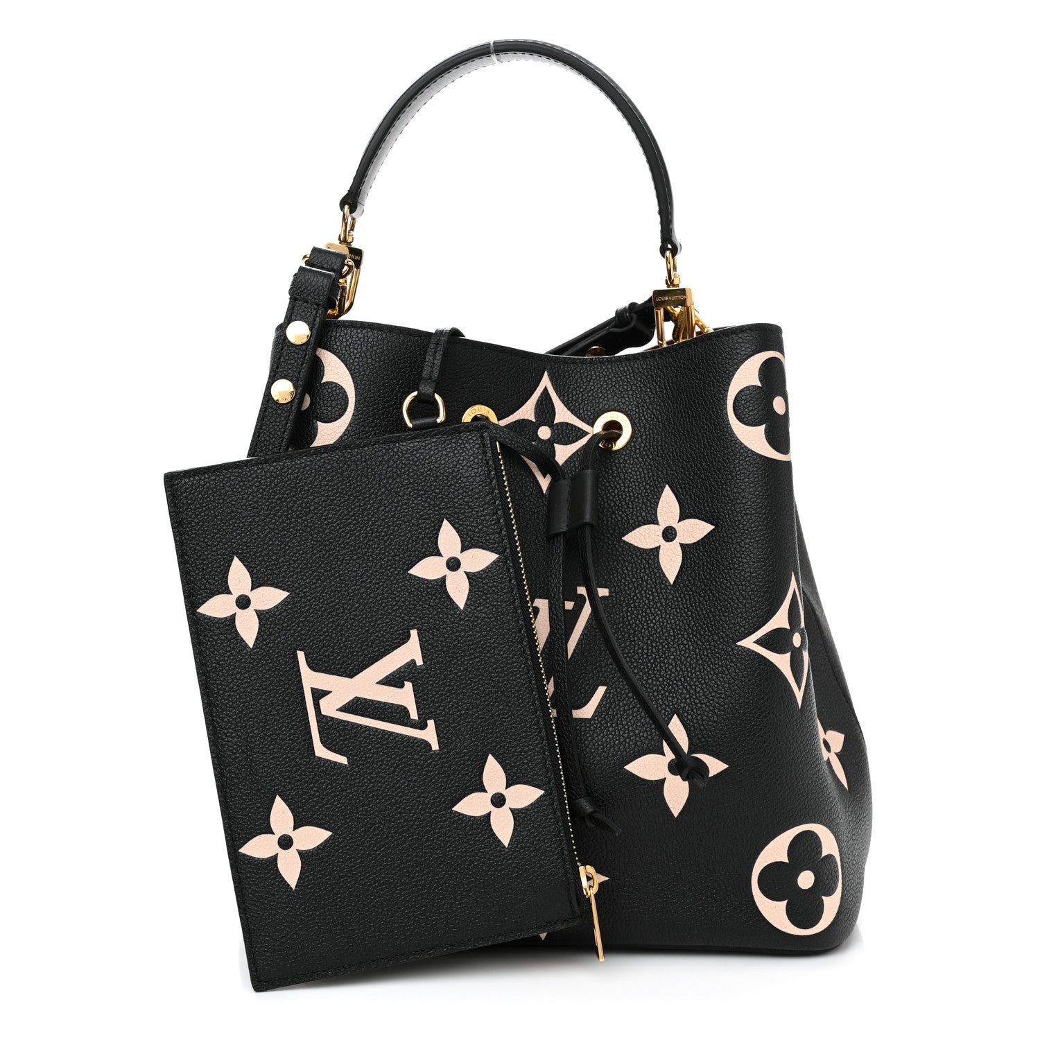 Louis Vuitton Empreinte Monogram Giant Neonoe MM Black Beige 1 of 12