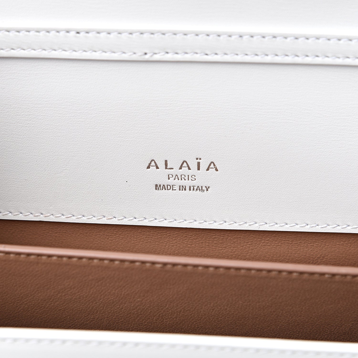 Alaia Calfskin Arabesque Studded Medium Franca Crossbody Blanc Optique 5 of 14