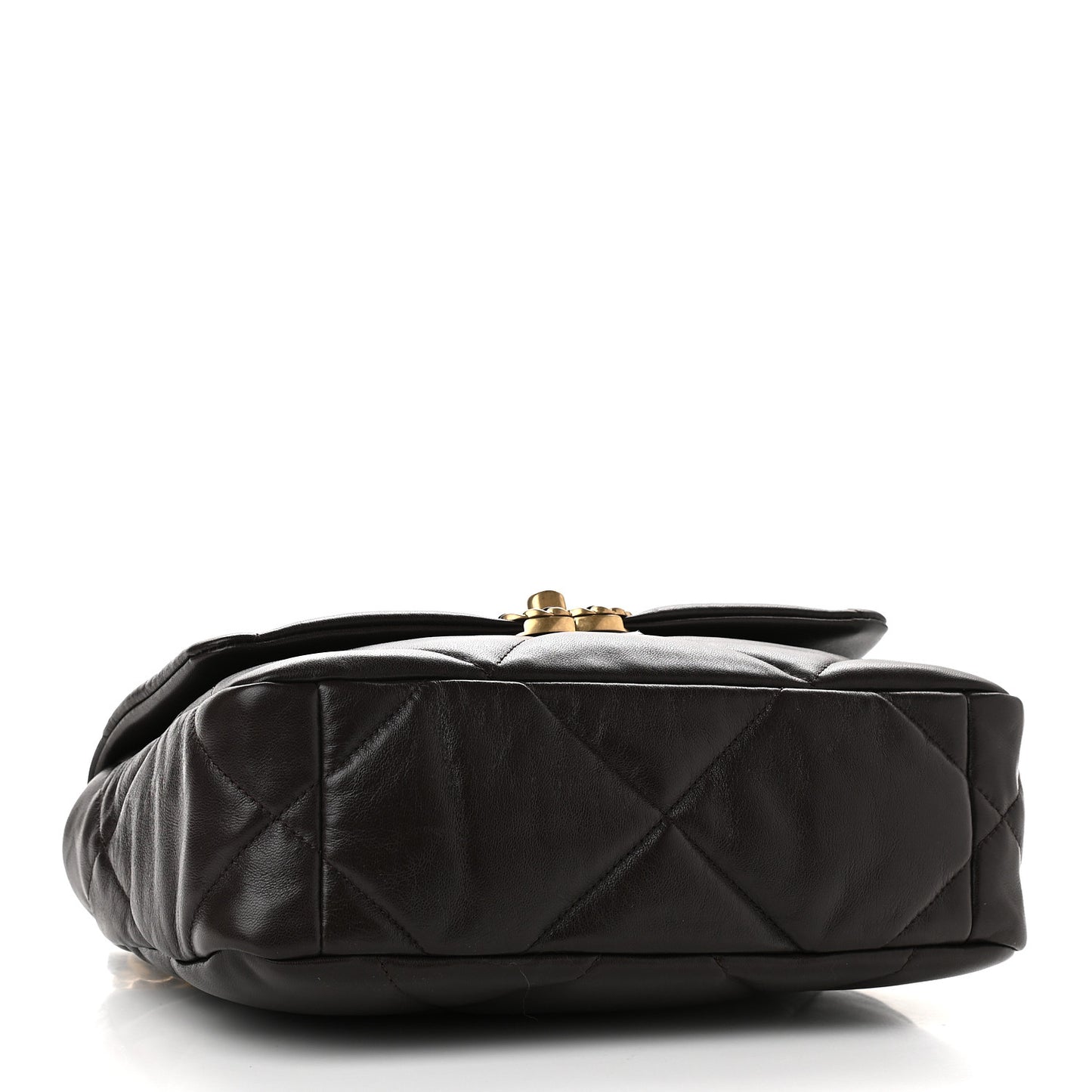 Lambskin Quilted Medium Chanel 19 Flap Dark Brown