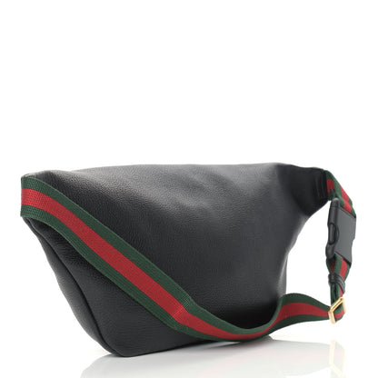 Gucci Grained Calfskin Logo Belt Bag Black 2 of 9