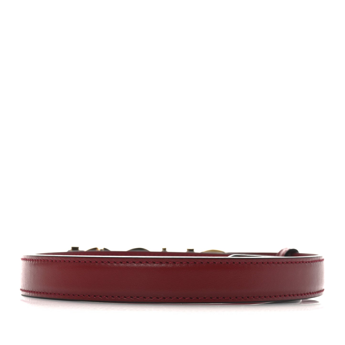 Plutone Calfskin Gucci Buckle 20mm Thin Belt 95 38 Rosso