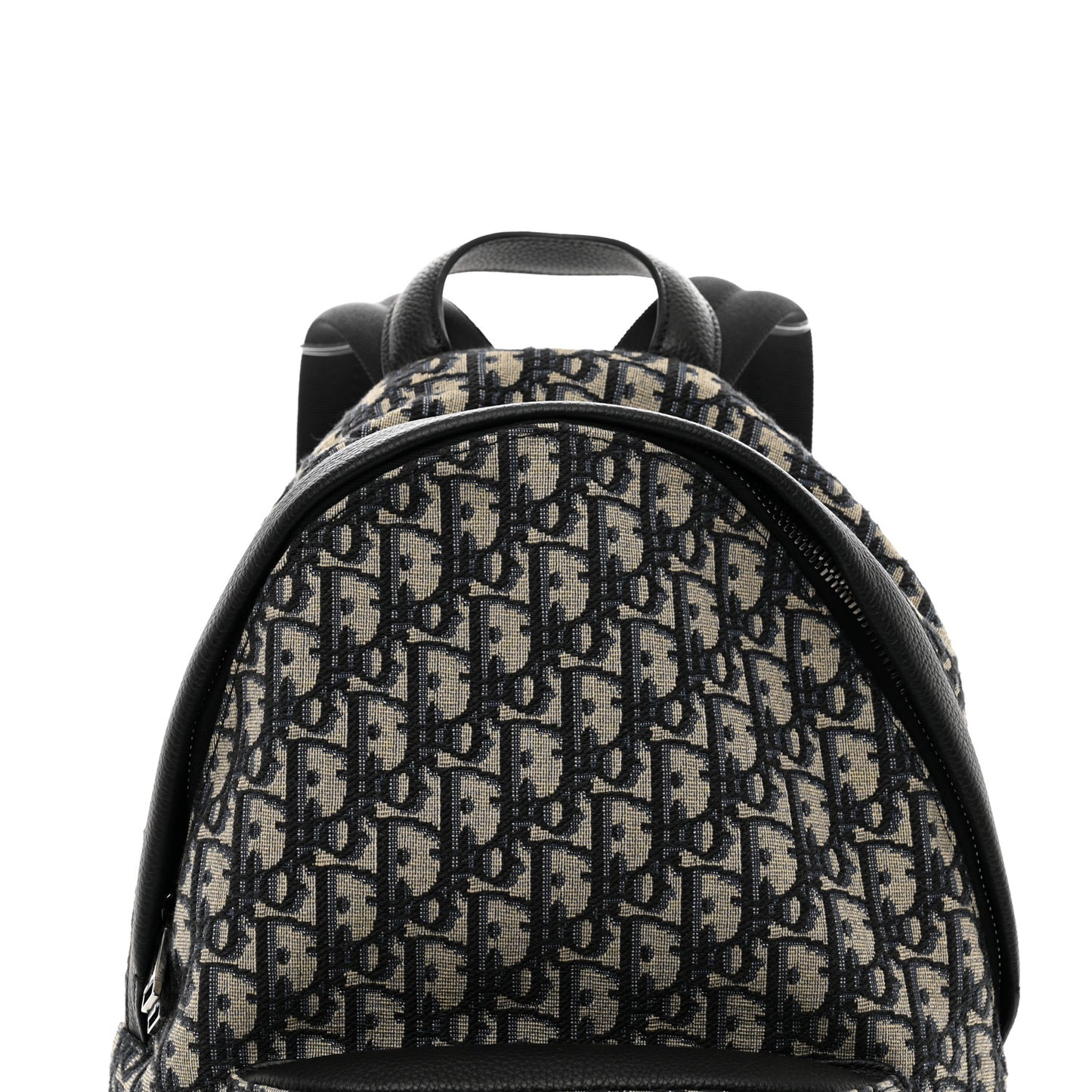 Oblique Calfskin Rider Kid's Backpack Beige Black