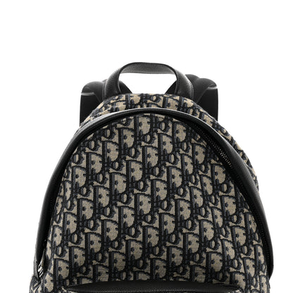 Christian Dior Oblique Calfskin Rider Kid's Backpack Beige Black 5 of 9