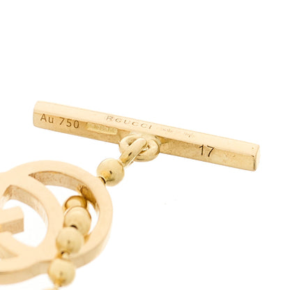 Gucci 18K Yellow Gold GG Running Toggle Bracelet 3 of 4