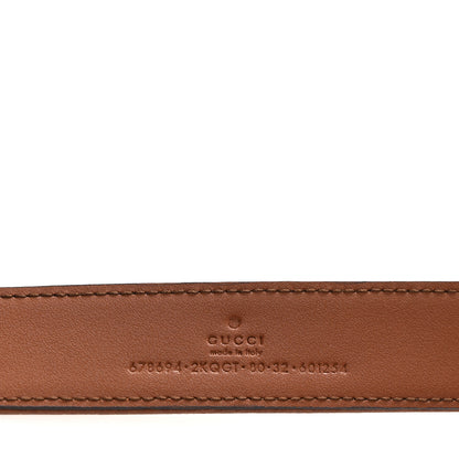Gucci New Denim GG Monogram Dollar Calfskin Belt 80 32 Blue Tea Cuir Epilog 5 of 7