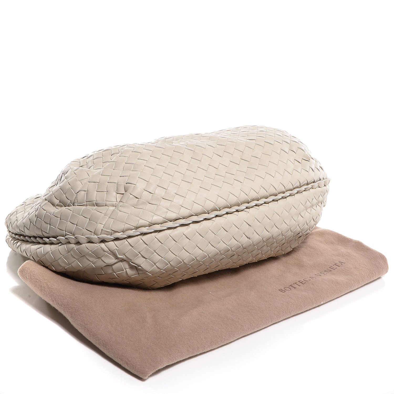 Bottega Veneta Nappa Intrecciato Medium Belly Veneta Hobo Cream 4 of 9