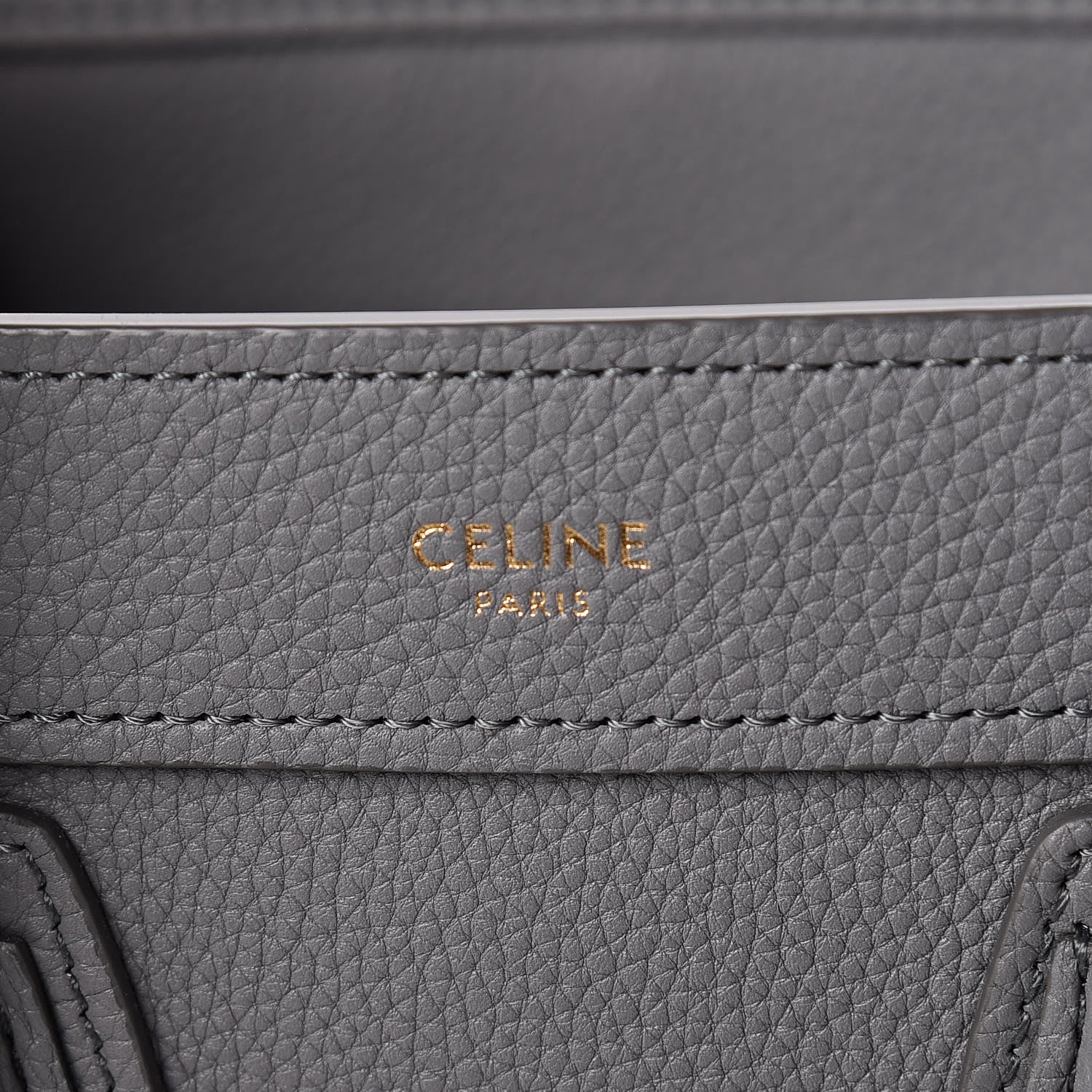 Celine Baby Drummed Calfskin Nano Luggage Kohl 6 of 11