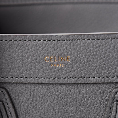 Celine Baby Drummed Calfskin Nano Luggage Kohl 6 of 11