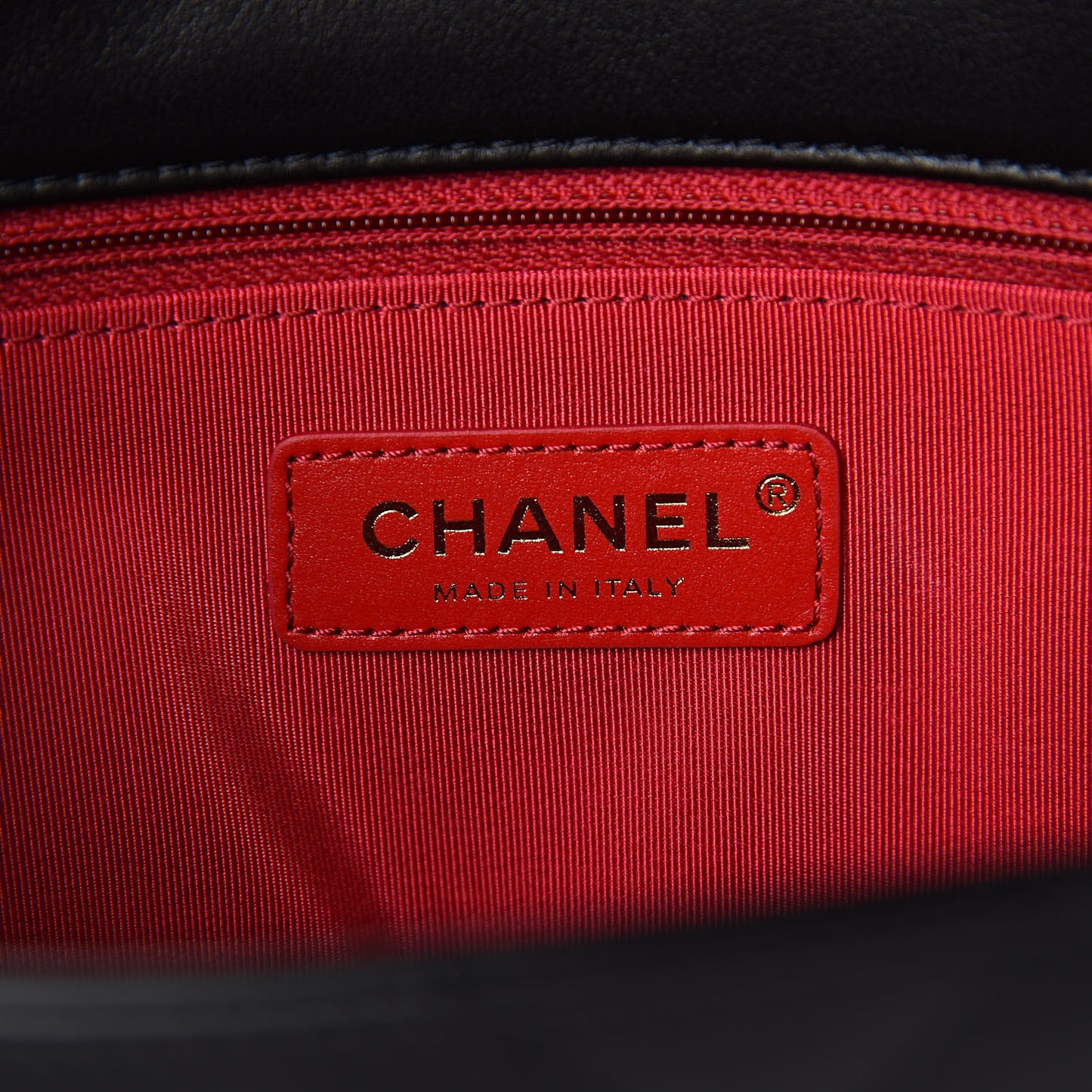Calfskin Quilted Enchained Flap Black