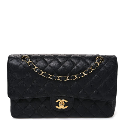 Chanel Caviar Quilted Medium Double Flap Black 1 of 9