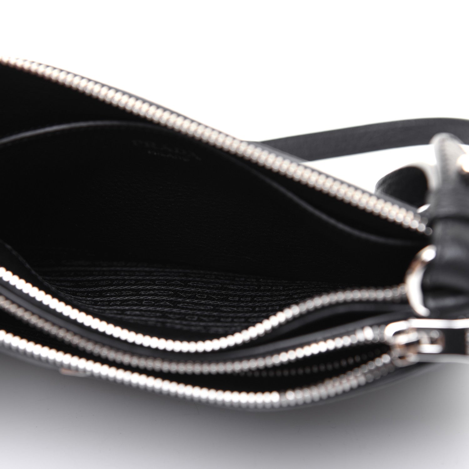 Prada Vitello Phenix Double Zip Crossbody Bag Black 5 of 18