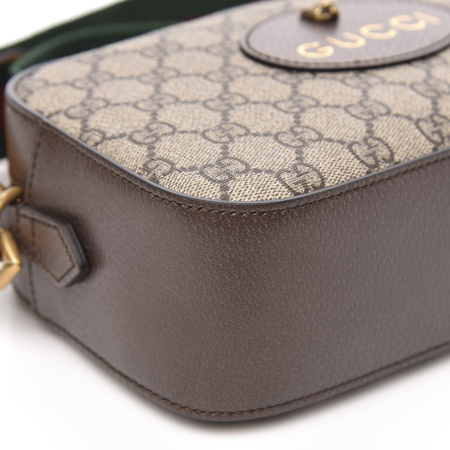 Gucci GG Supreme Monogram Web Neo Vintage Shoulder Bag Beige New Acero Crop 8 of 11