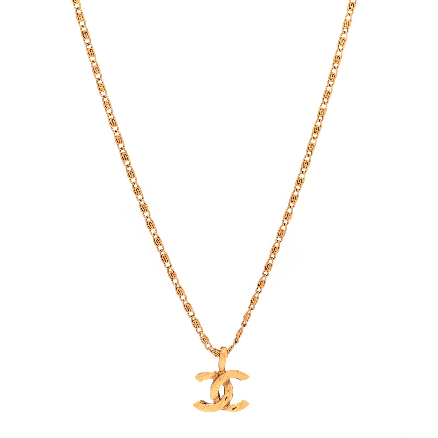 Chanel Metal CC Necklace Gold 1 of 8