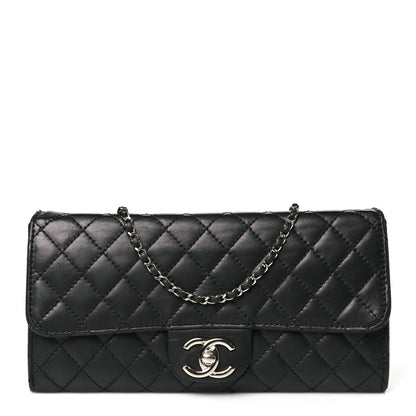 Chanel Lambskin Quilted Clutch with Chain Flap Black 1 of 13