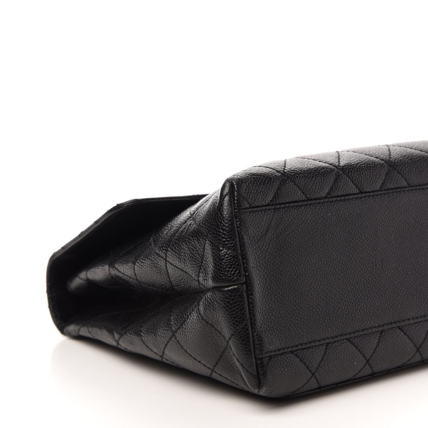 Caviar Quilted Jumbo Kelly Flap Black