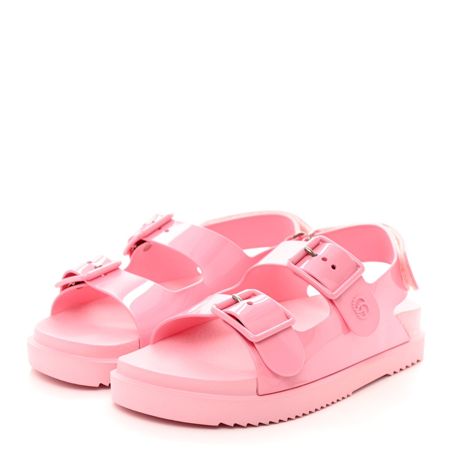 Gucci Rubber Mini Double G Womens Isla Dad Sandals 38 Wild Rose 3 of 11