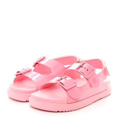 Gucci Rubber Mini Double G Womens Isla Dad Sandals 38 Wild Rose 3 of 11