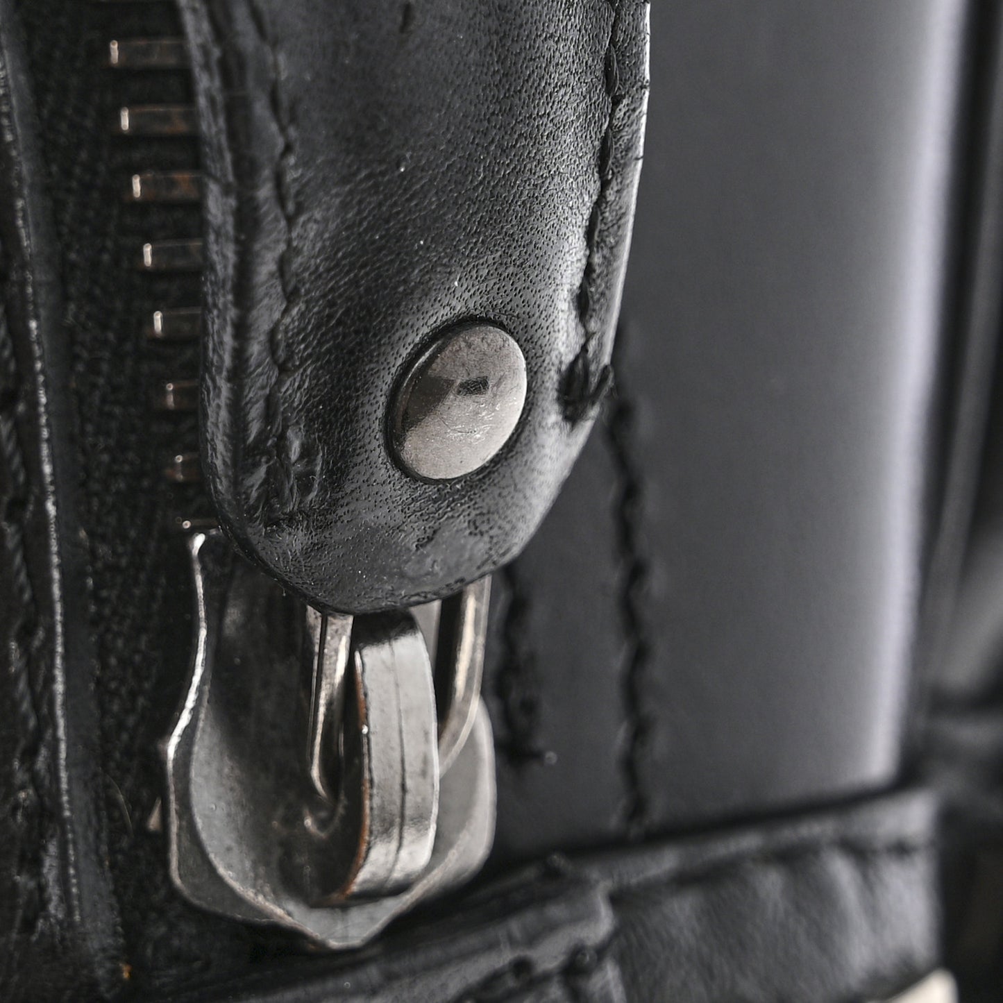 Prorsum Calfskin Studded Knight Satchel Black