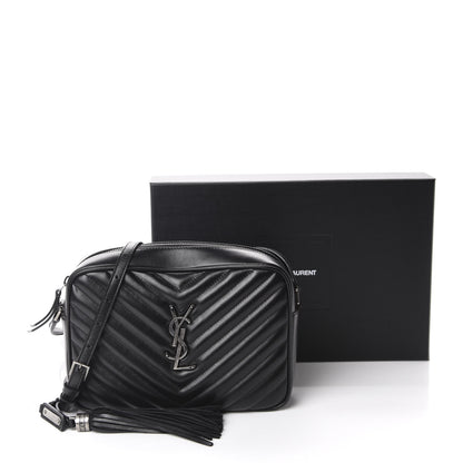 Saint Laurent Calfskin Matelasse Monogram Lou Camera Bag Black 11 of 11