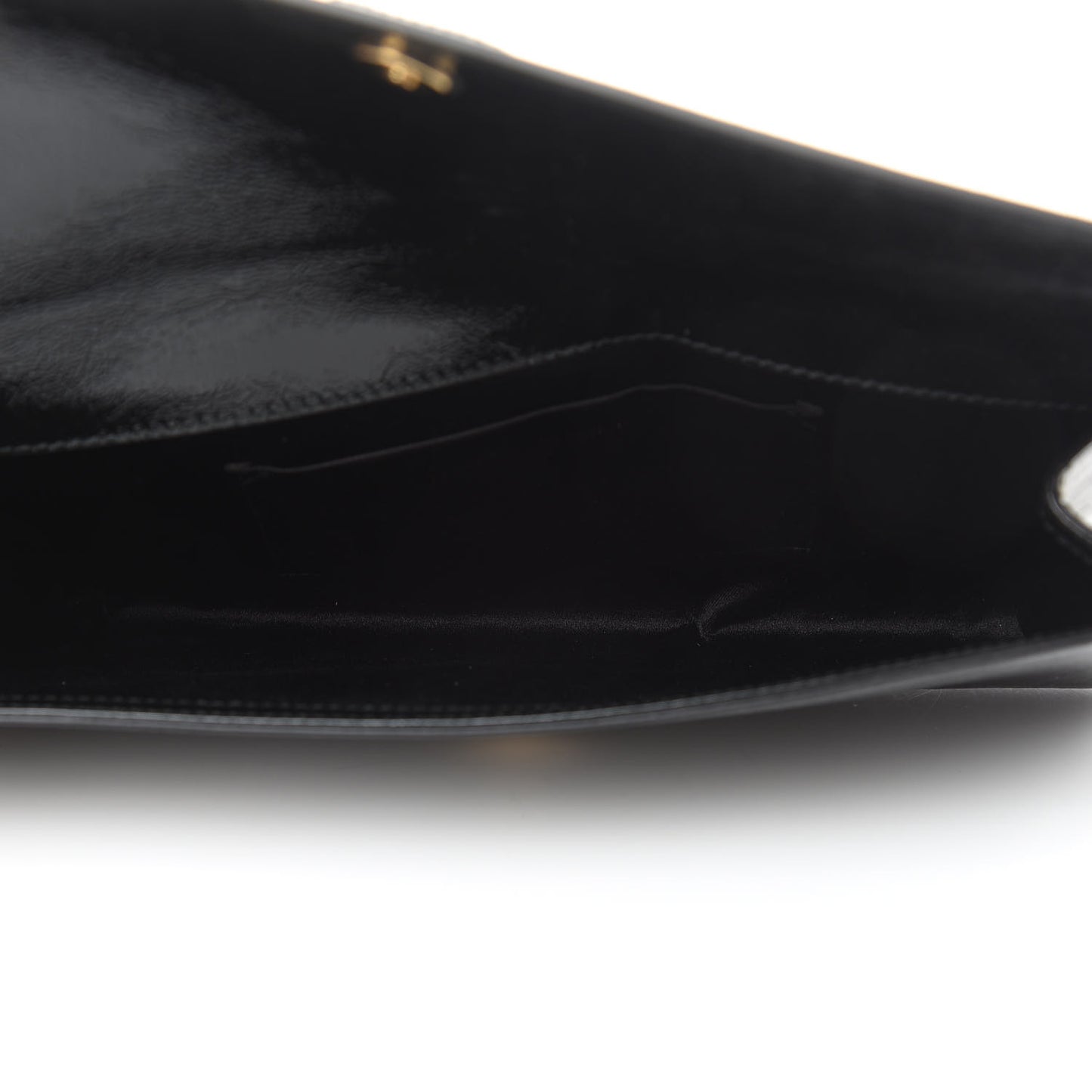 Textured Patent Monogram Small Belle De Jour Clutch Black