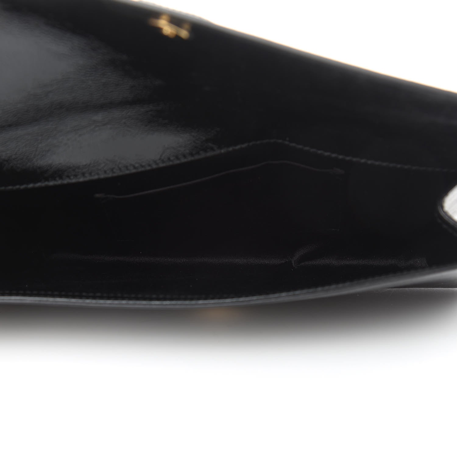 Saint Laurent Textured Patent Monogram Small Belle De Jour Clutch Black 5 of 8