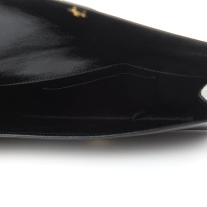 Saint Laurent Textured Patent Monogram Small Belle De Jour Clutch Black 5 of 8