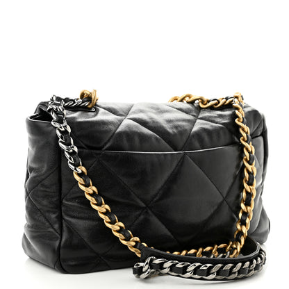 Chanel Lambskin Quilted Large Chanel 19 Flap Black 3 of 10