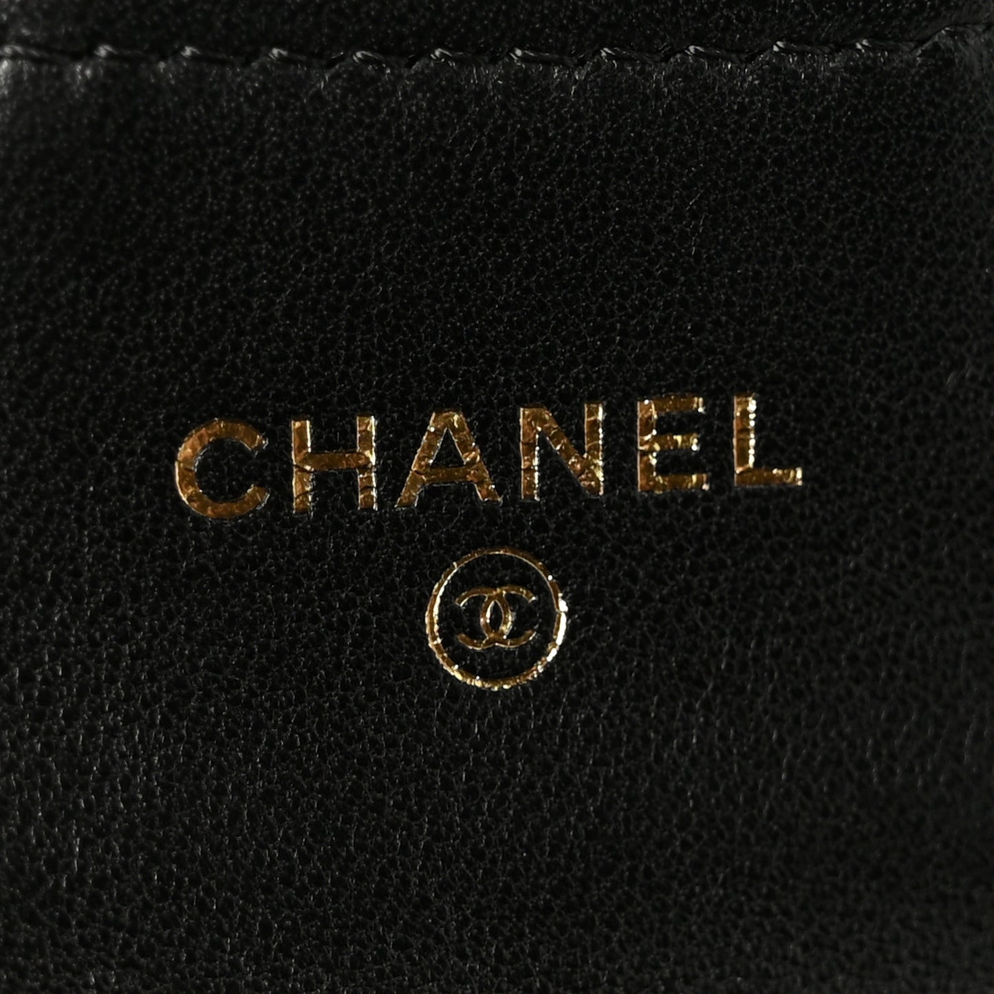 Lambskin Quilted Flap Card Holder Wallet Black