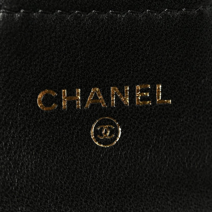 Chanel Lambskin Quilted Flap Card Holder Wallet Black 7 of 10