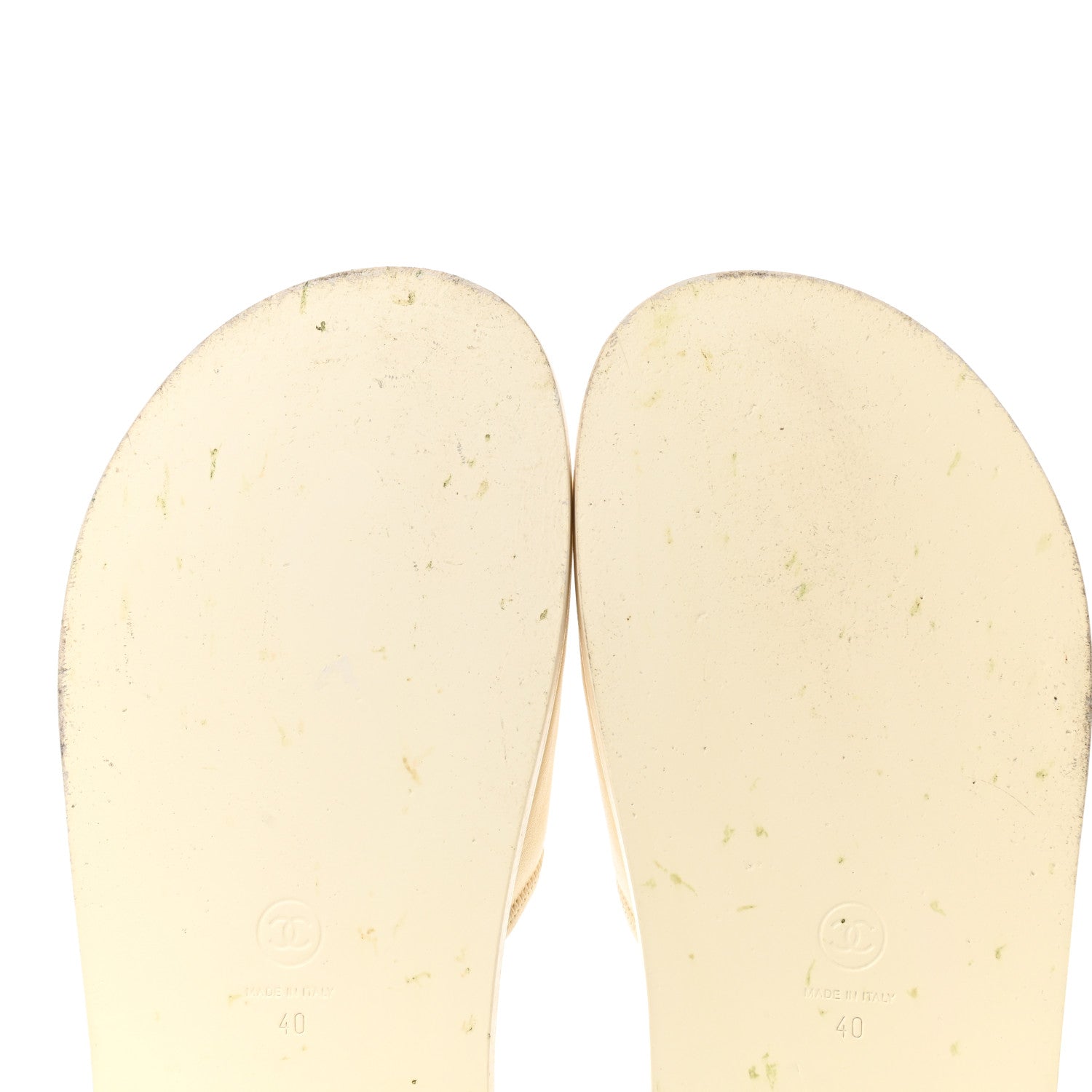 Chanel Lambskin Cha-Nel Mule Sandals 40 Ivory Multicolor 12 of 12