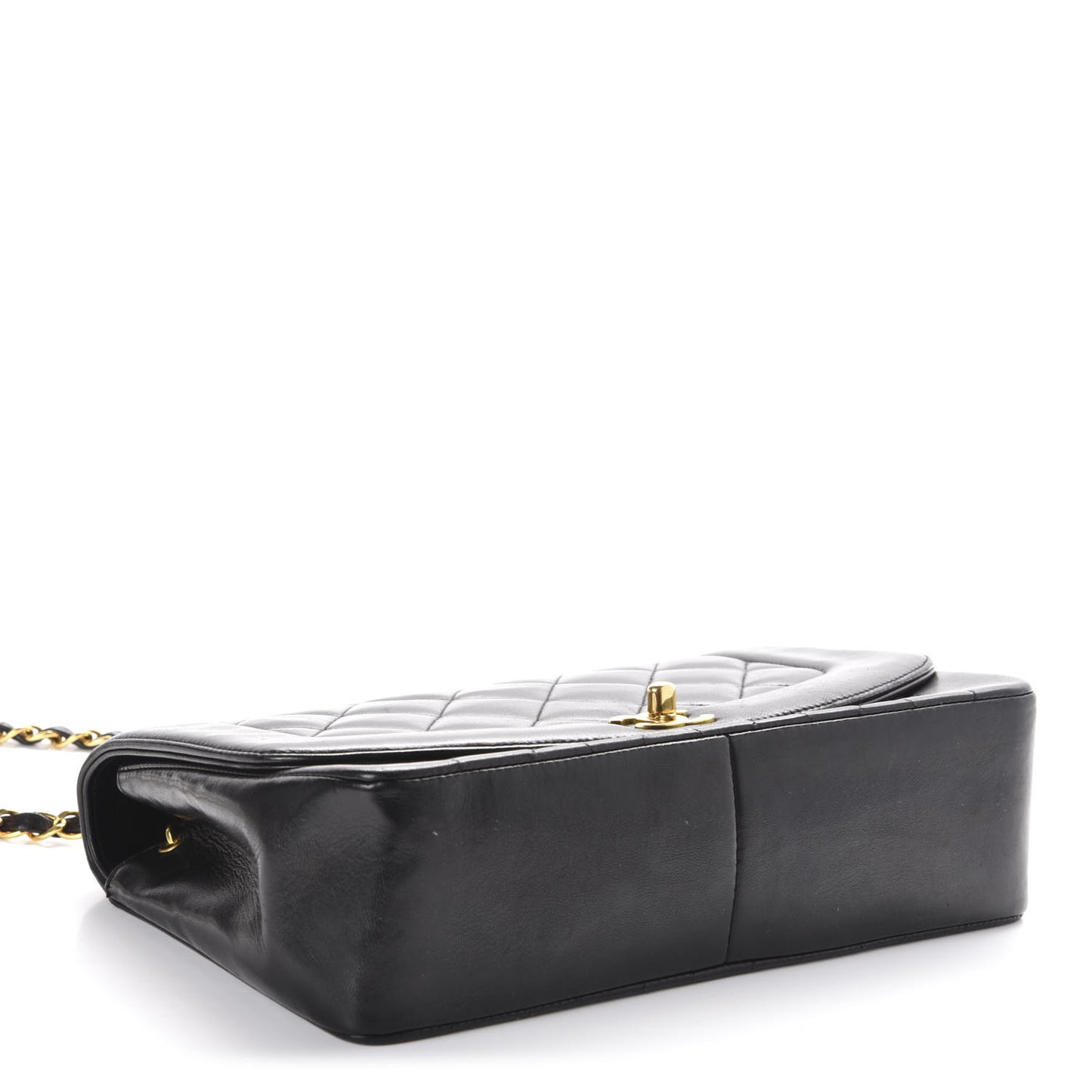 Lambskin Quilted Medium Single Flap Black