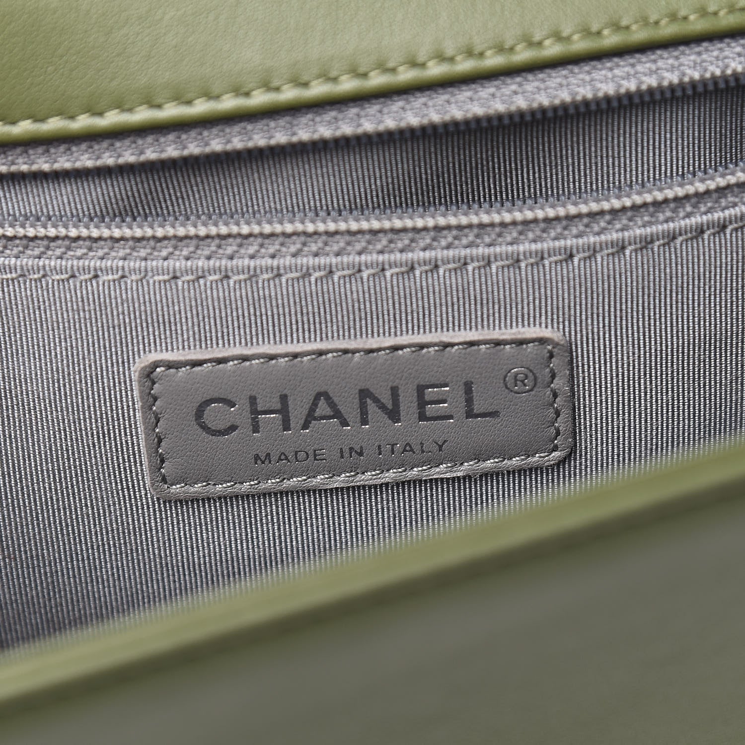 Chanel Calfskin Chevron Quilted New Medium Boy Flap Dark Green 5 of 13