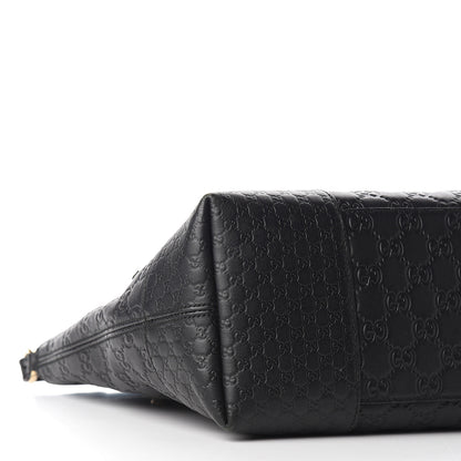 Gucci Guccissima Medium Bree Foldover Tote Black 7 of 9