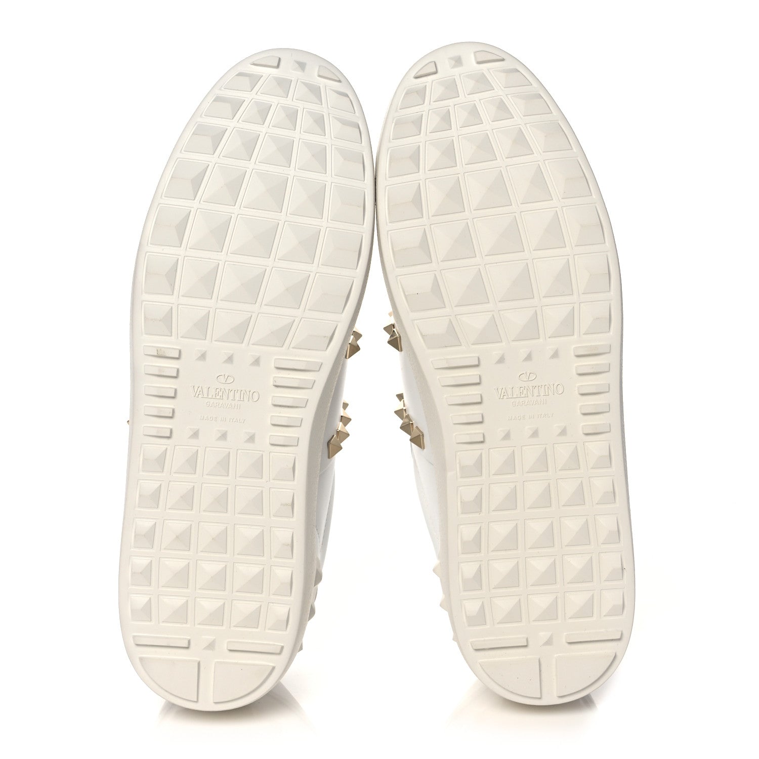 Valentino Garavani Calfskin Rockstud Untitled Open Sneakers 39 White 5 of 11