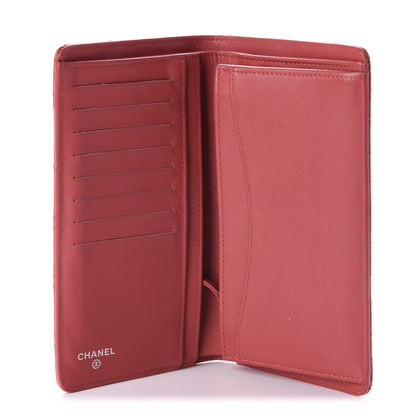 Chanel Patent Calfskin Quilted Yen Wallet Dark Pink 4 of 10