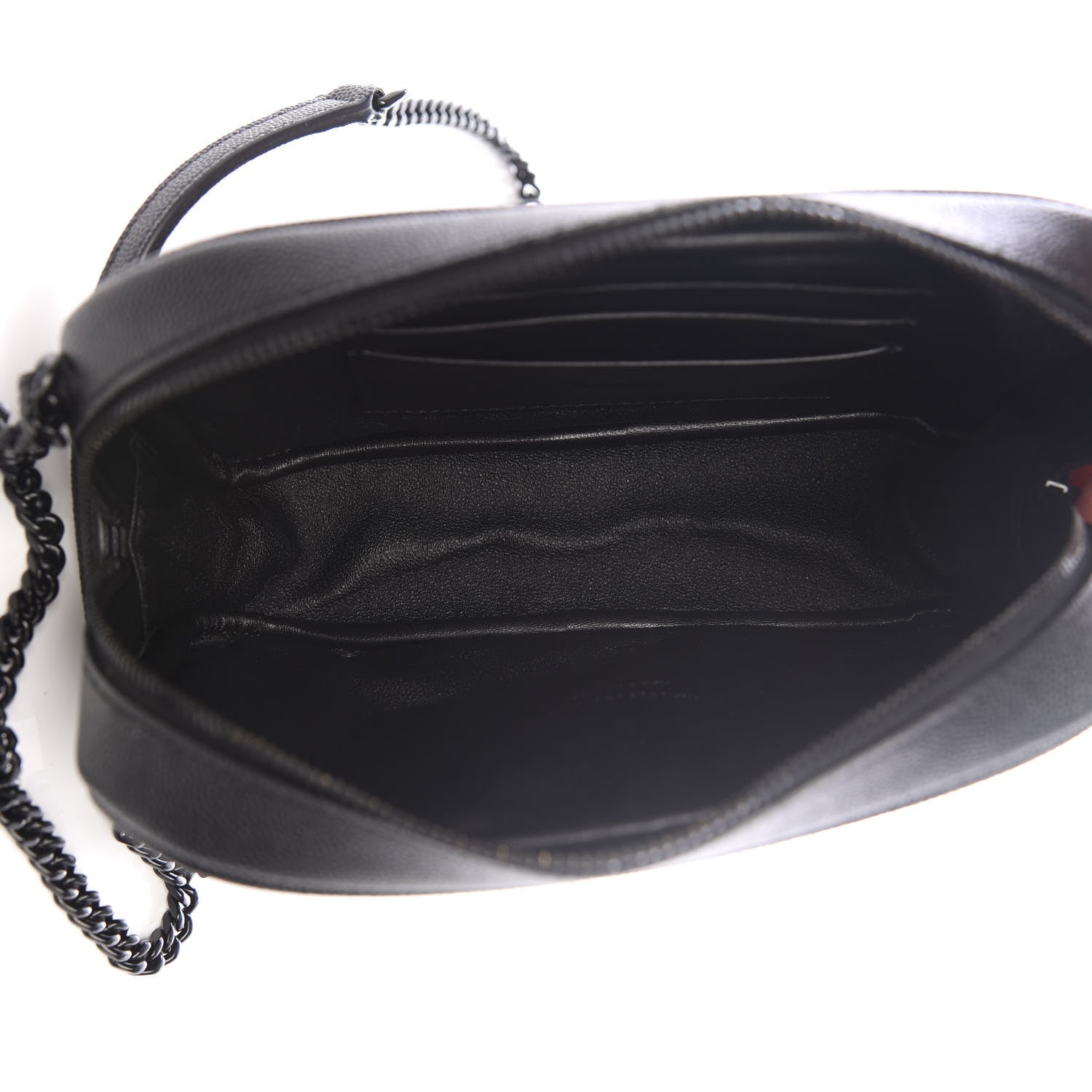Saint Laurent Grain De Poudre Matelasse Monogram Mini Lou Camera Bag Black 4 of 9