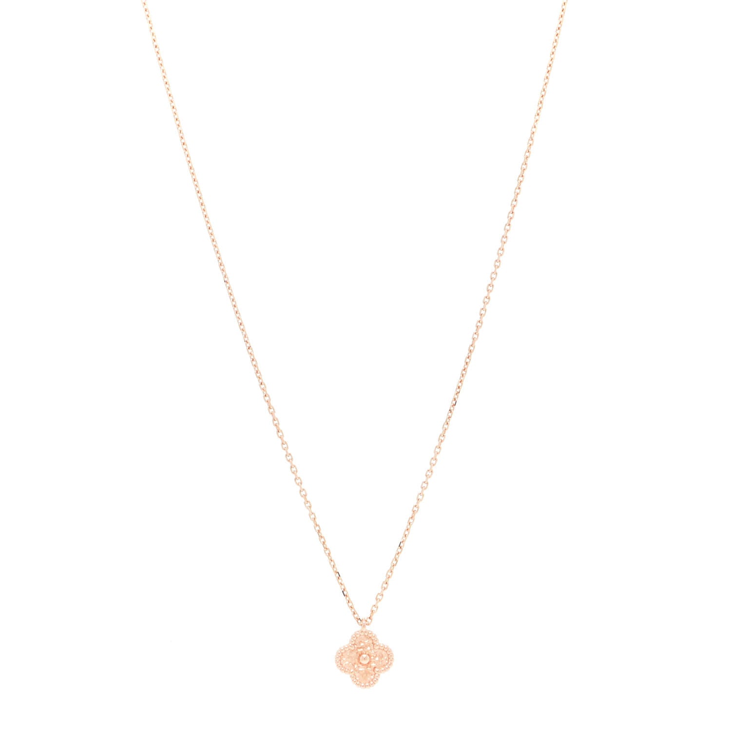 Van Cleef & Arpels 18K Rose Gold Sweet Alhambra Pendant Necklace 1 of 6