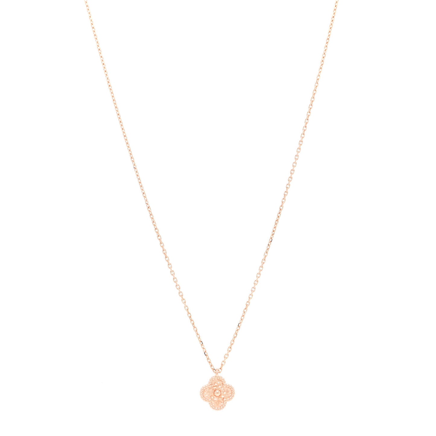 18K Rose Gold Sweet Alhambra Pendant Necklace