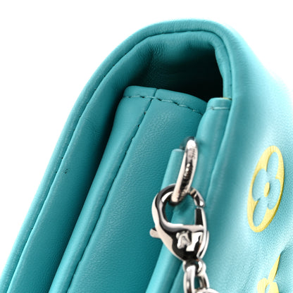 Louis Vuitton Lambskin Embossed Monogram Vuittamins Pochette Coussin Menthe Jaune 10 of 11