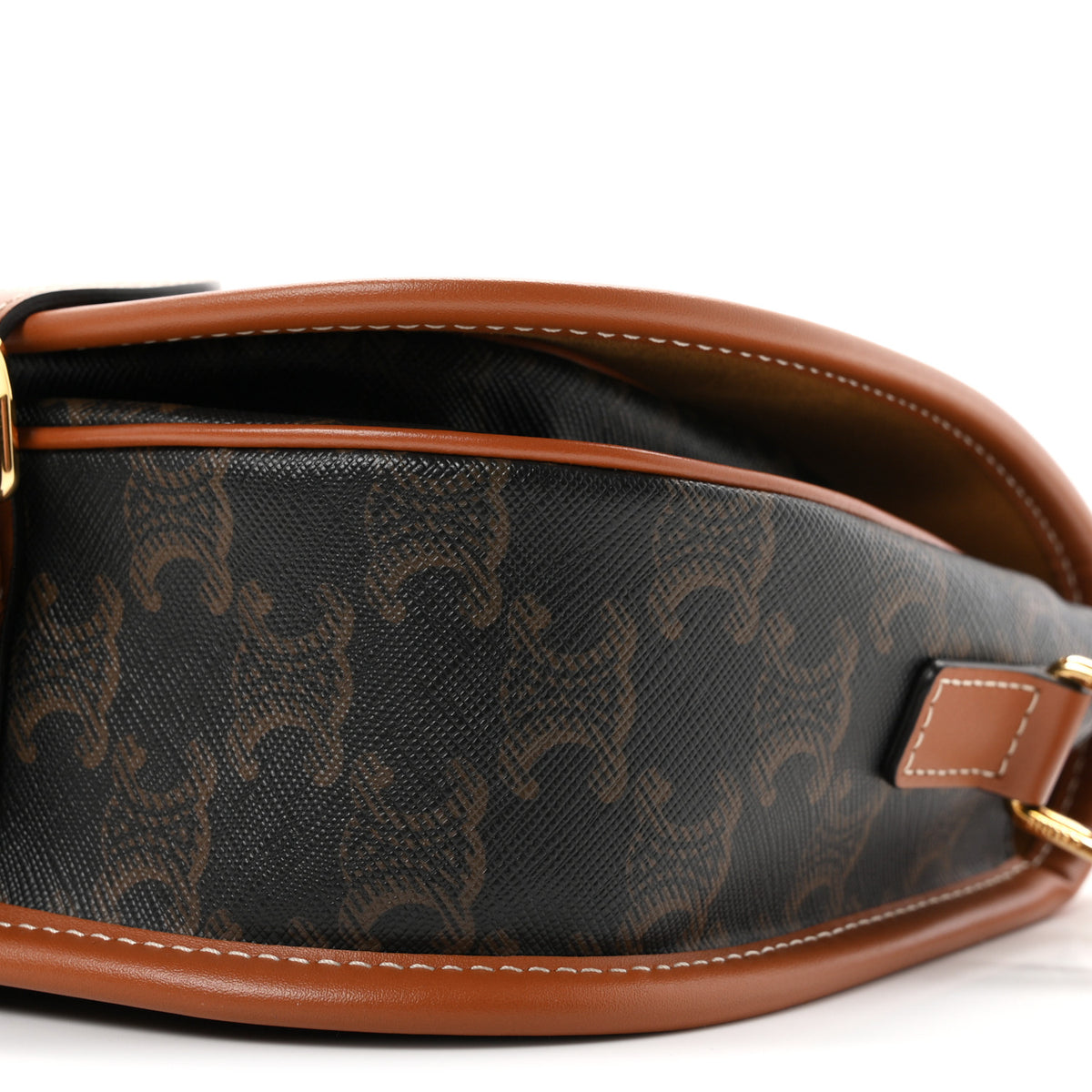 Triomphe Canvas Medium Folco Bag Tan