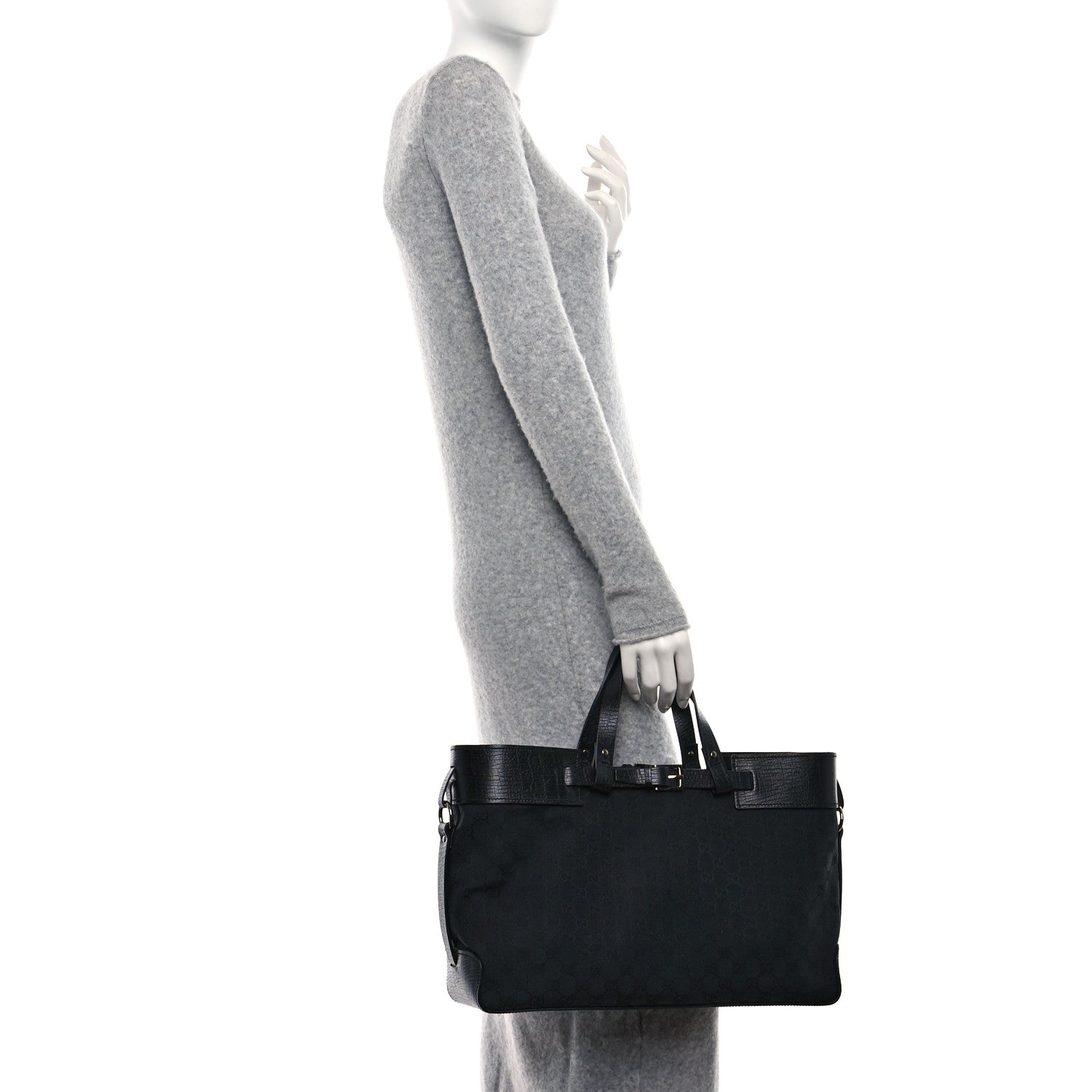 Gucci Monogram Large Tote Black 2 of 11