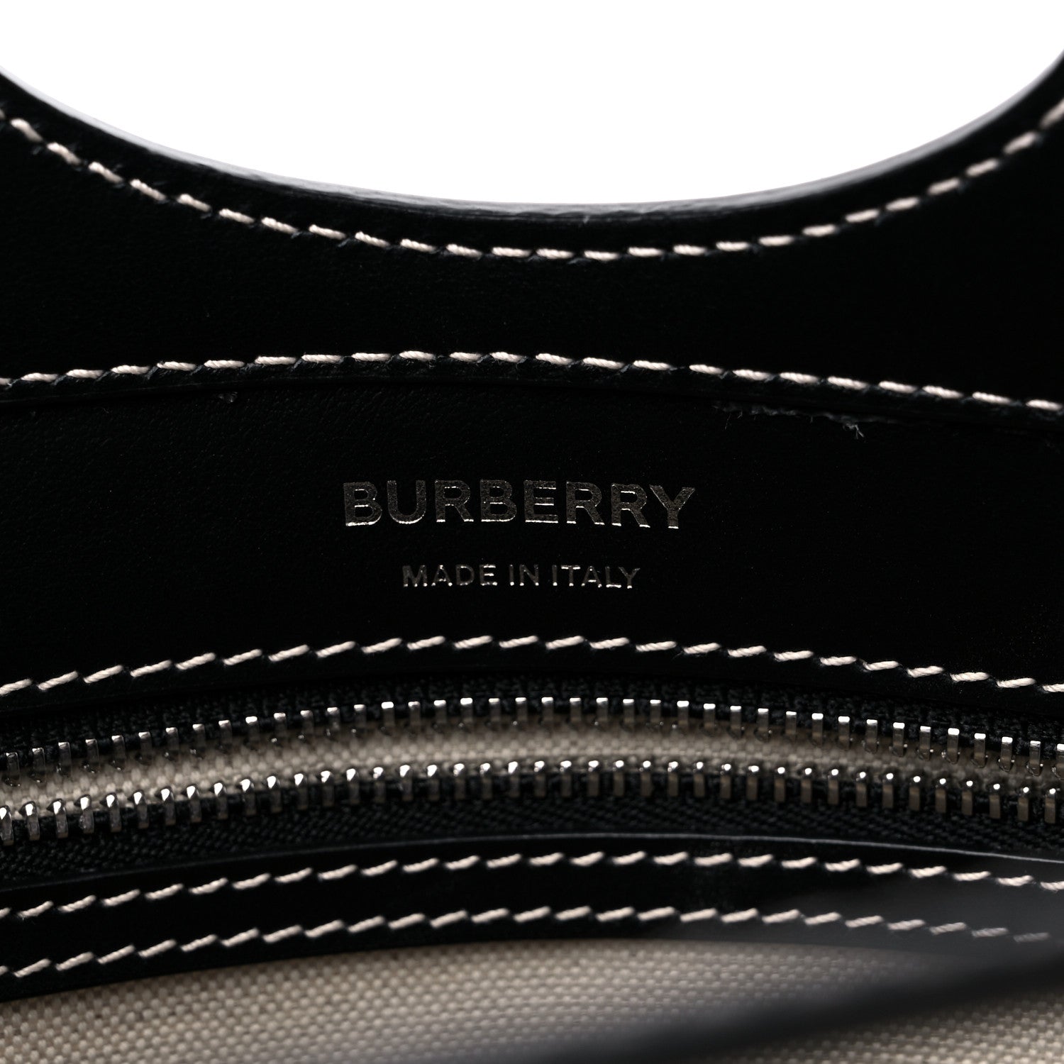 Burberry Smooth Calfskin Archive Canvas Check Mini Pocket Bag Butter Beige Black 6 of 11