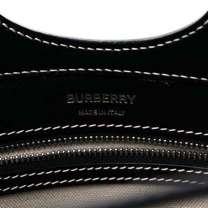 Burberry Smooth Calfskin Archive Canvas Check Mini Pocket Bag Butter Beige Black 6 of 11