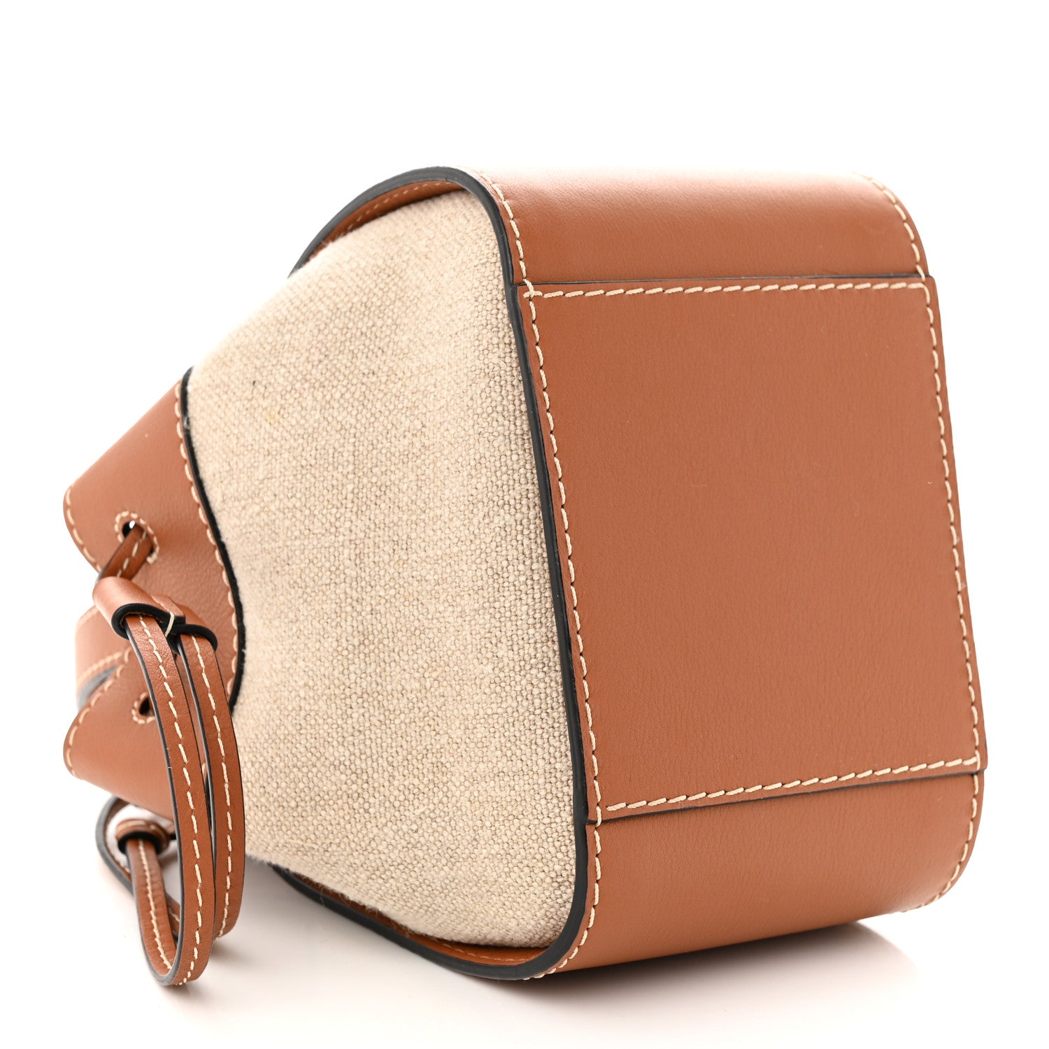 Loewe Calfskin Canvas Mini Hammock Shoulder Bag Natural Tan 4 of 10