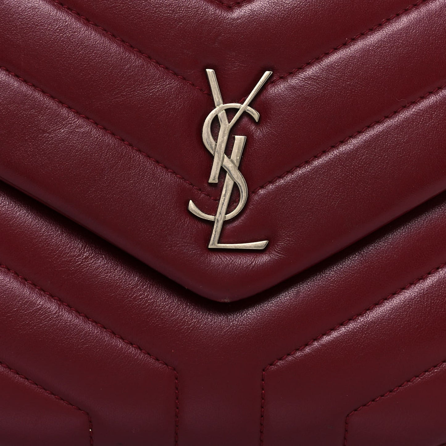 Calfskin Y Quilted Monogram Loulou Flap Bag Palissandre